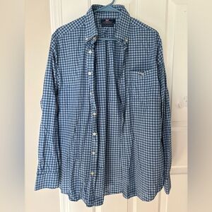Vineyard Vines Blue Gingham Button Down Shirt